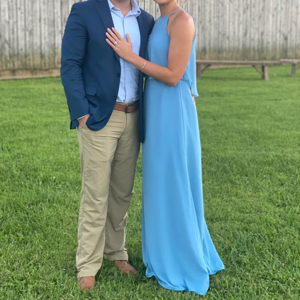 Steel Blue Azazie Dress